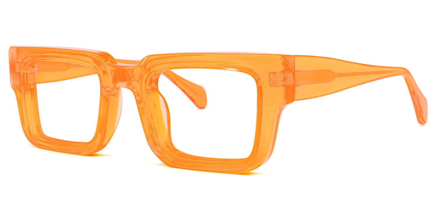 Glaucia Square Orange Glasses | Zeelool Glasses1