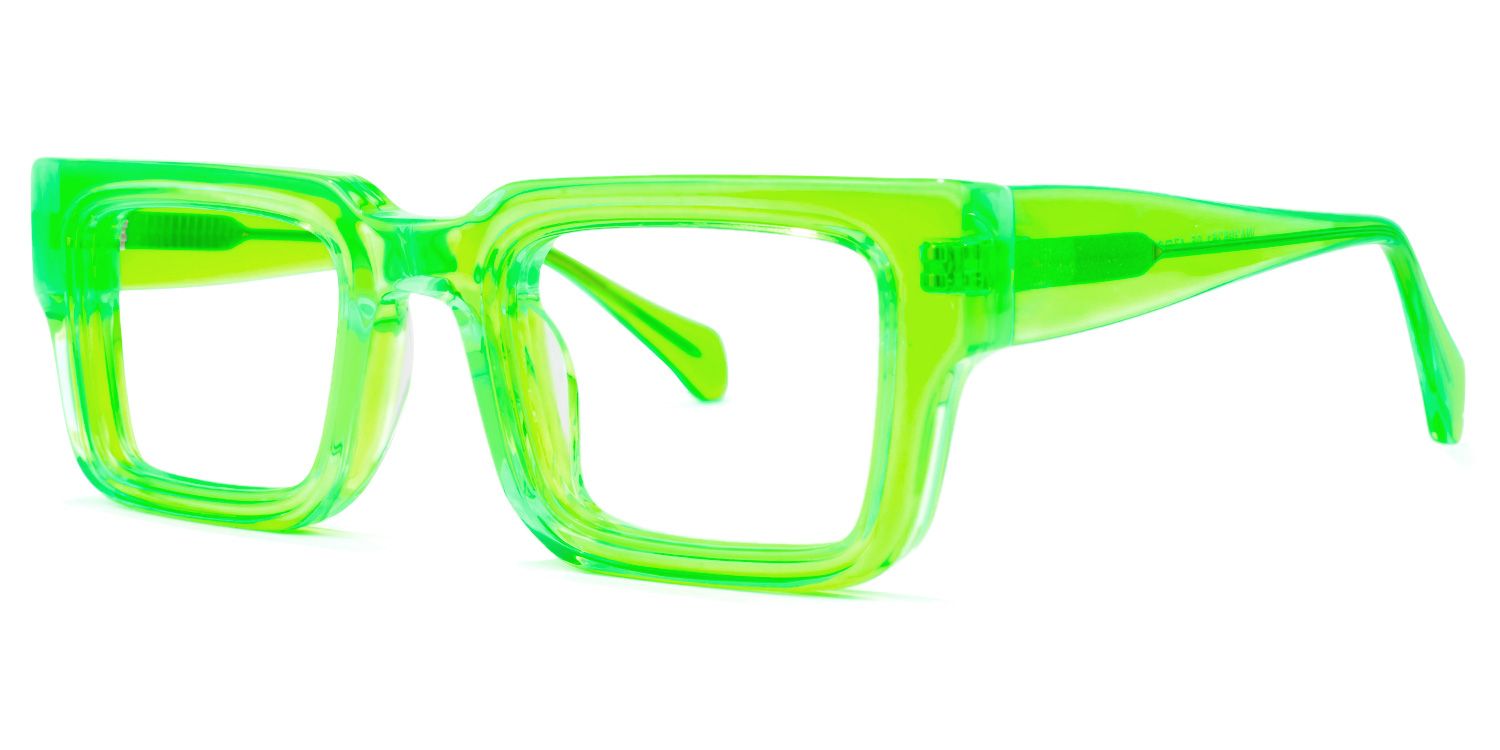 Glaucia Square Green Glasses | Zeelool Glasses1