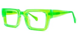 Glaucia Square Green Glasses1