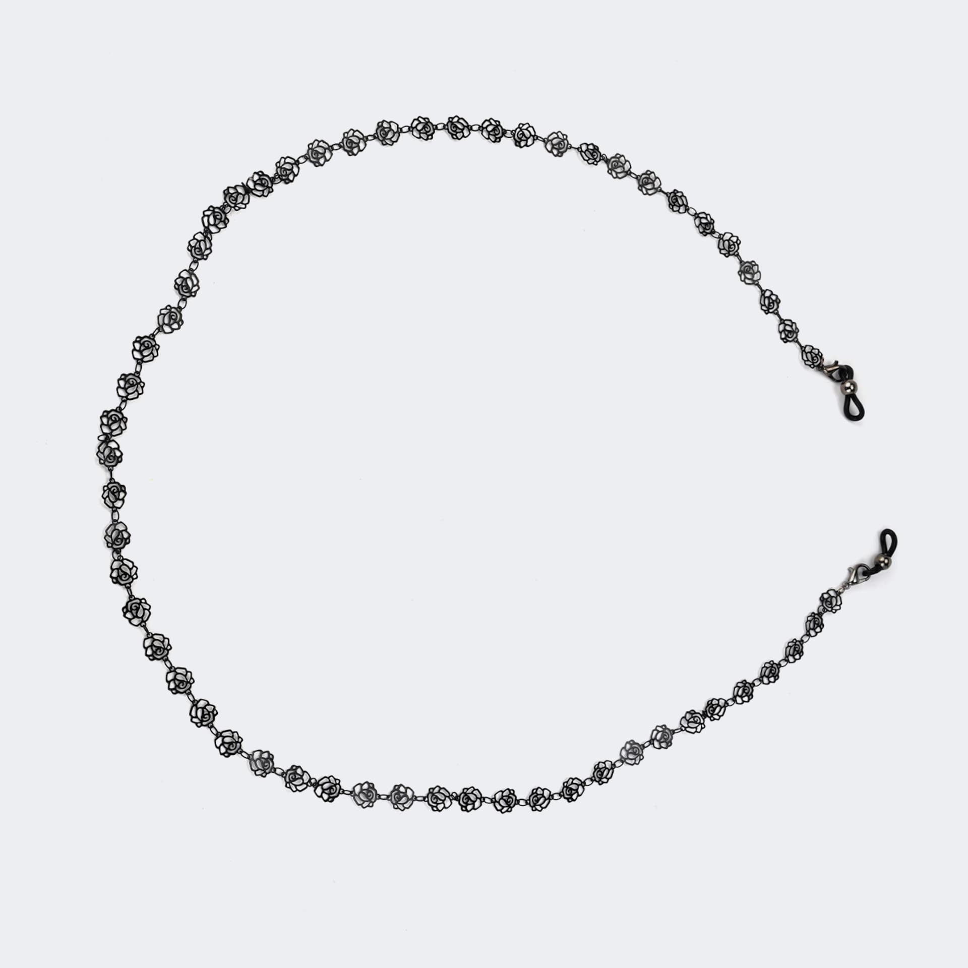 Distinctive Black Flower Shape Chains | Zeelool Glasses1