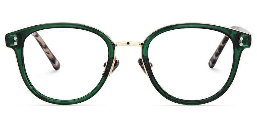 Matthew Round Green Glasses