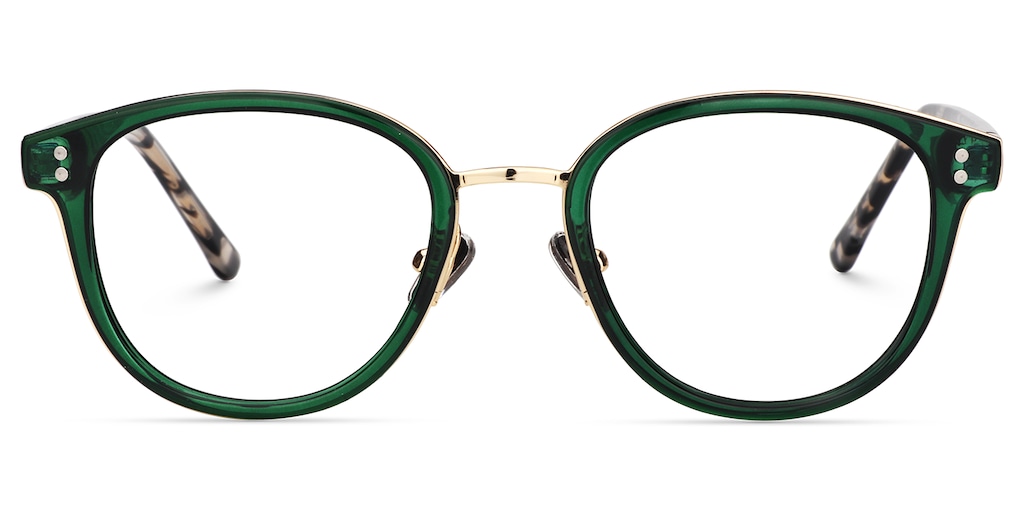 Matthew Round Green Glasses