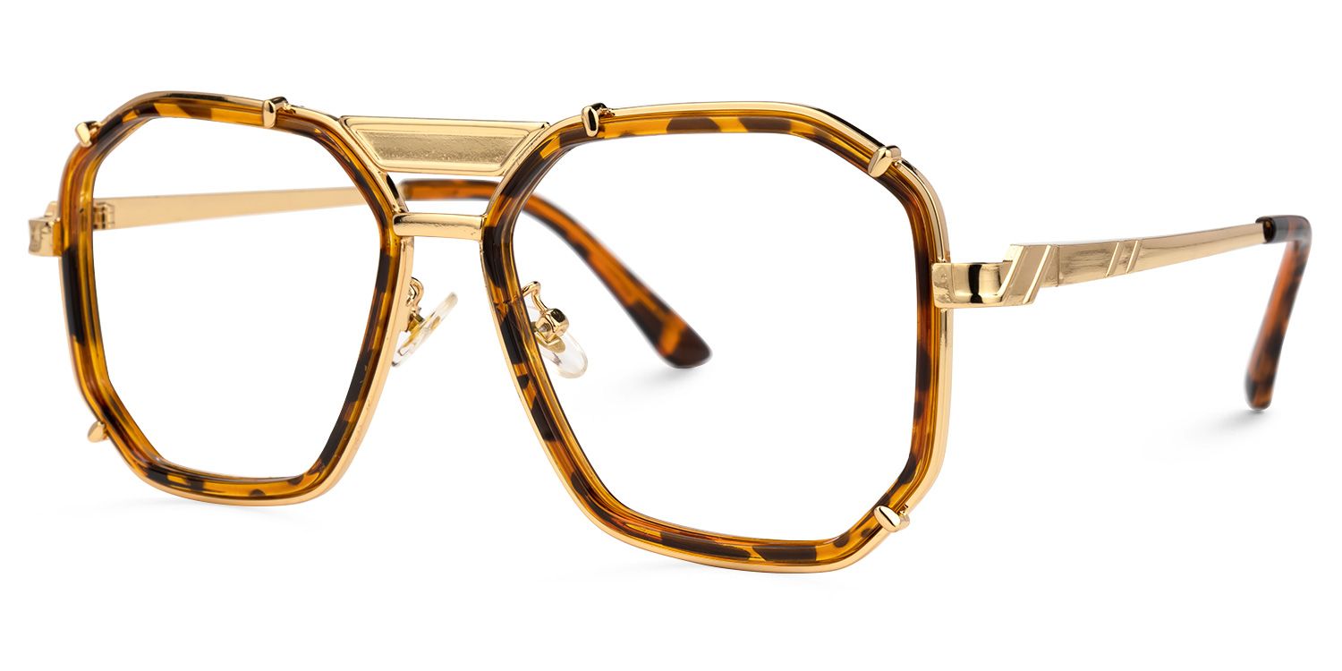 Rumble Geometric Tortoise Glasses | Zeelool Glasses1