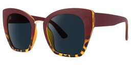 Denis Cat Eye Red Sunglasses1