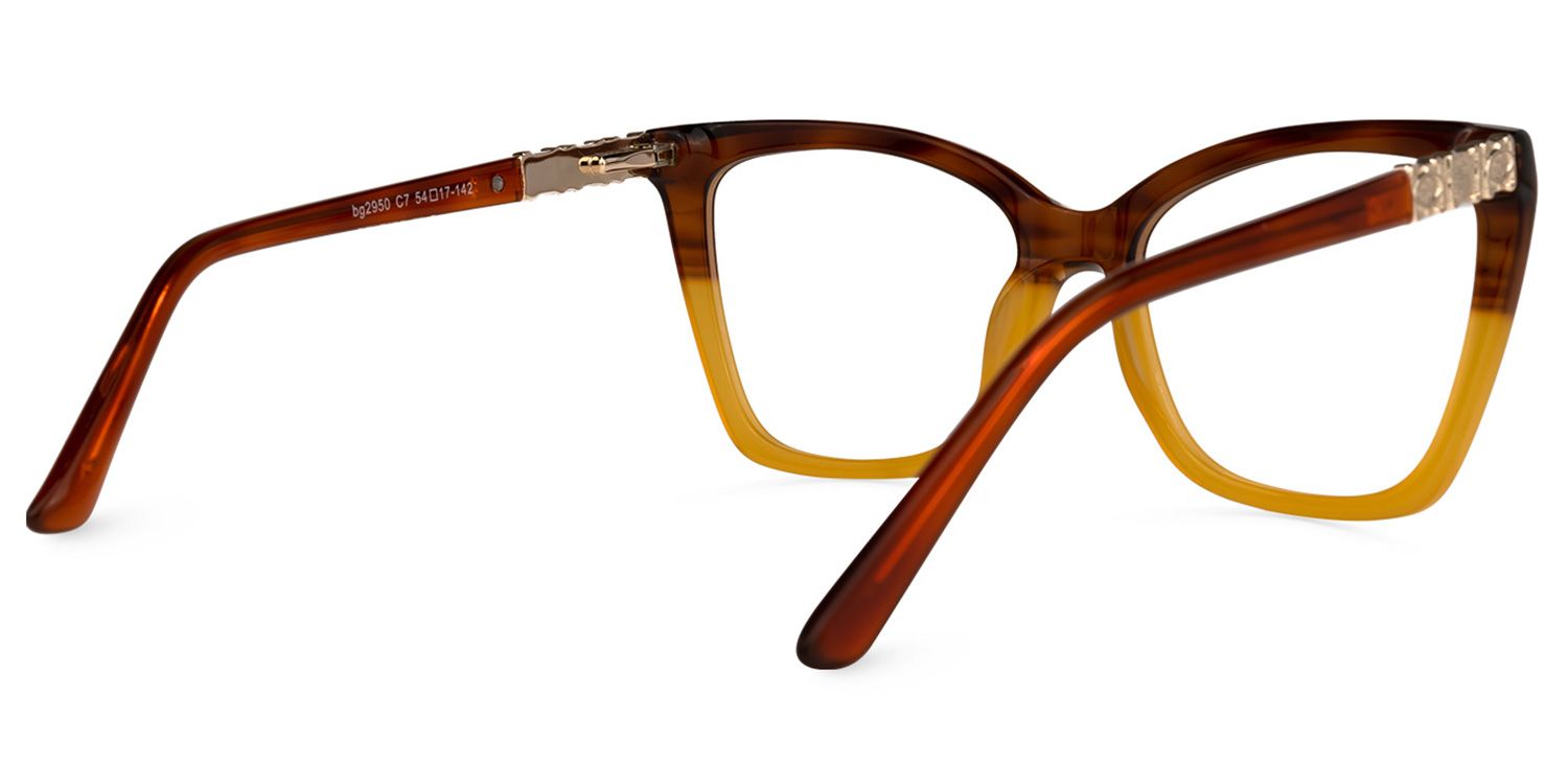 Latora Cateye Two-Tone Glasses | Zeelool Glasses3