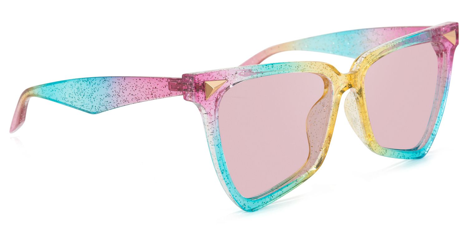 Cicely Geometrical Rainbow Sunglasses | Zeelool Glasses2