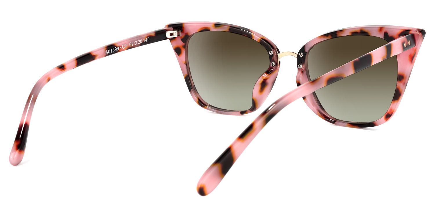Chandrikar Cat Eye Pink-Floral Sunglasses | Zeelool Glasses3