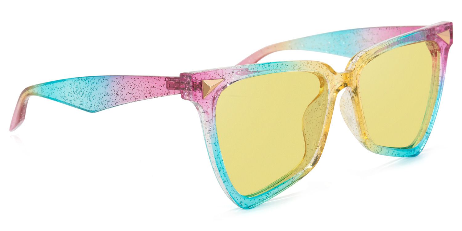Cicely Geometrical Rainbow Sunglasses | Zeelool Glasses2