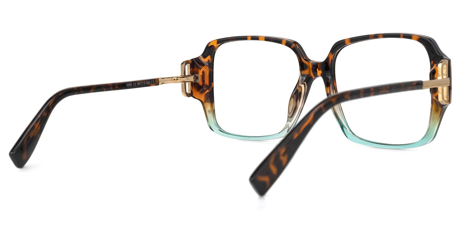 Colon Square Tortoise Glasses | Zeelool Glasses3