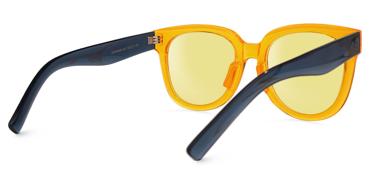 Harrell Square Orange Sunglasses | Zeelool Glasses3