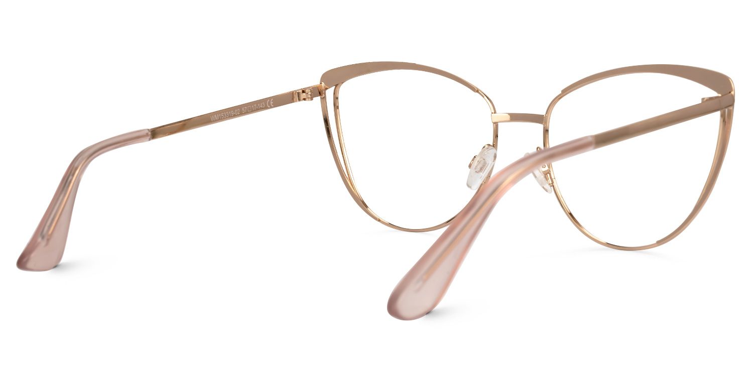 Provitt Cateye Gold Glasses | Zeelool Glasses3