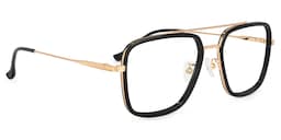 Nayeli Aviator Black-Gold Glasses2