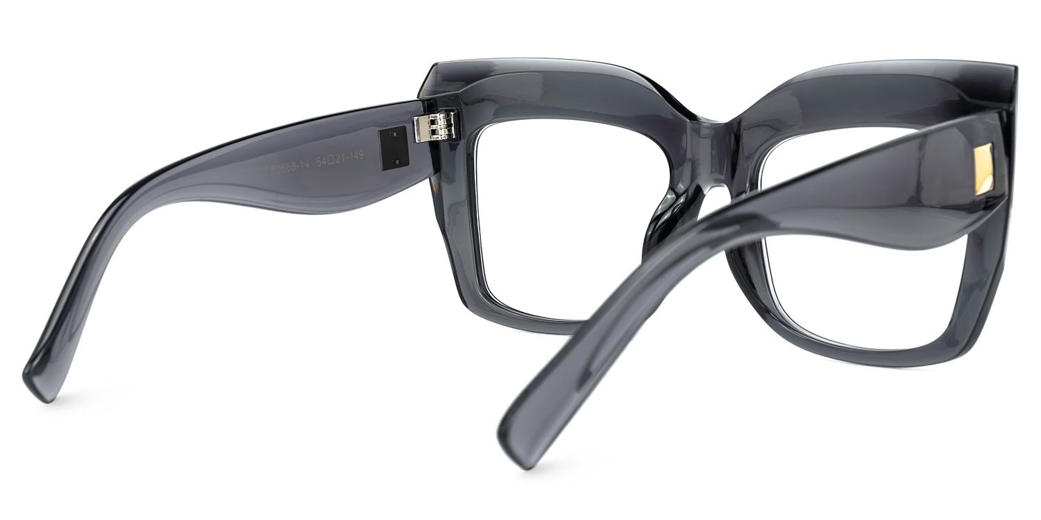 Alberta Cat-Eye Glasses with Gray Frames3