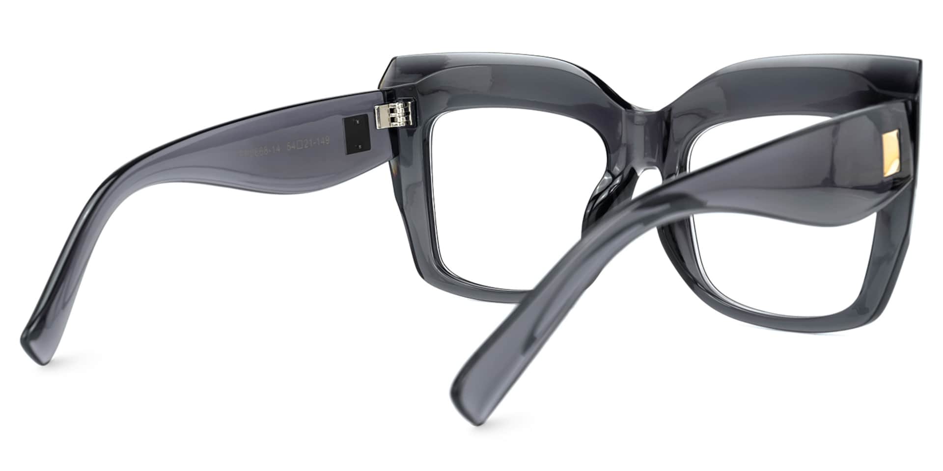 Alberta Cat-Eye Glasses with Gray Frames3