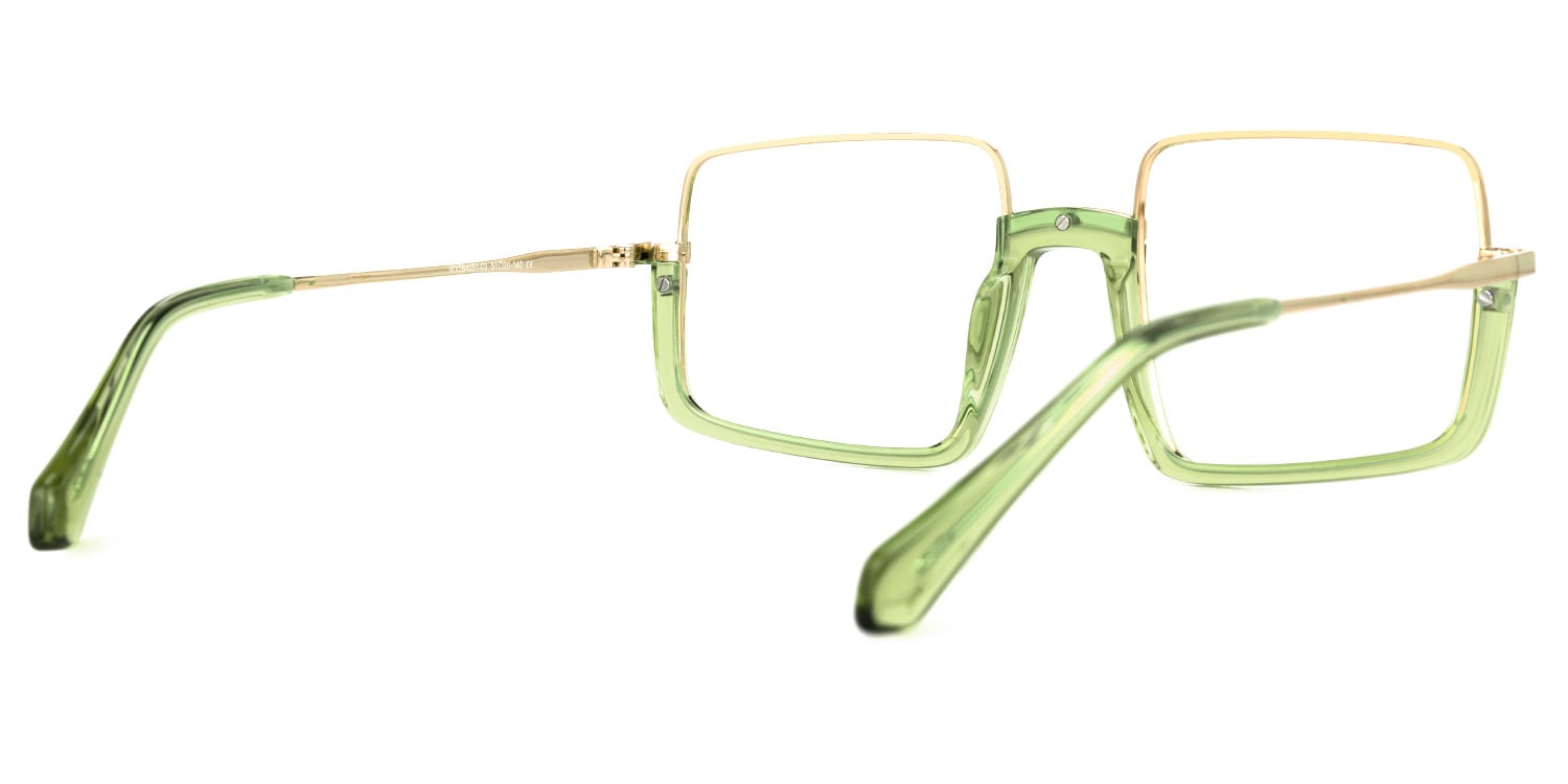 Shelton Square Green Glasses | Zeelool Glasses3