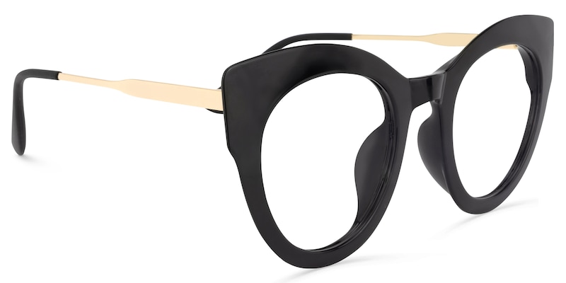 Demetrius Cat Eye Black Glasses | Zeelool Glasses2