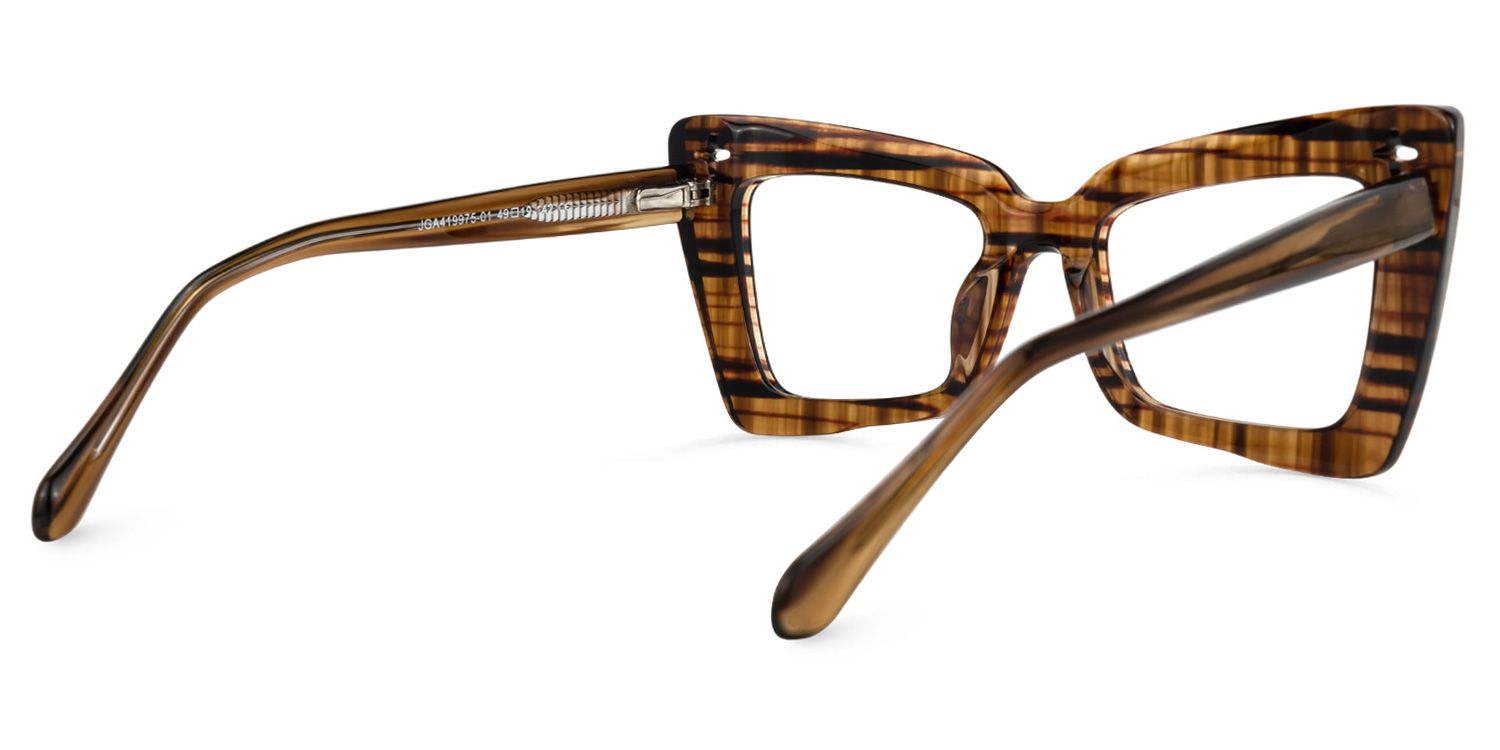 Kairos Cateye Brown Glasses | Zeelool Glasses3