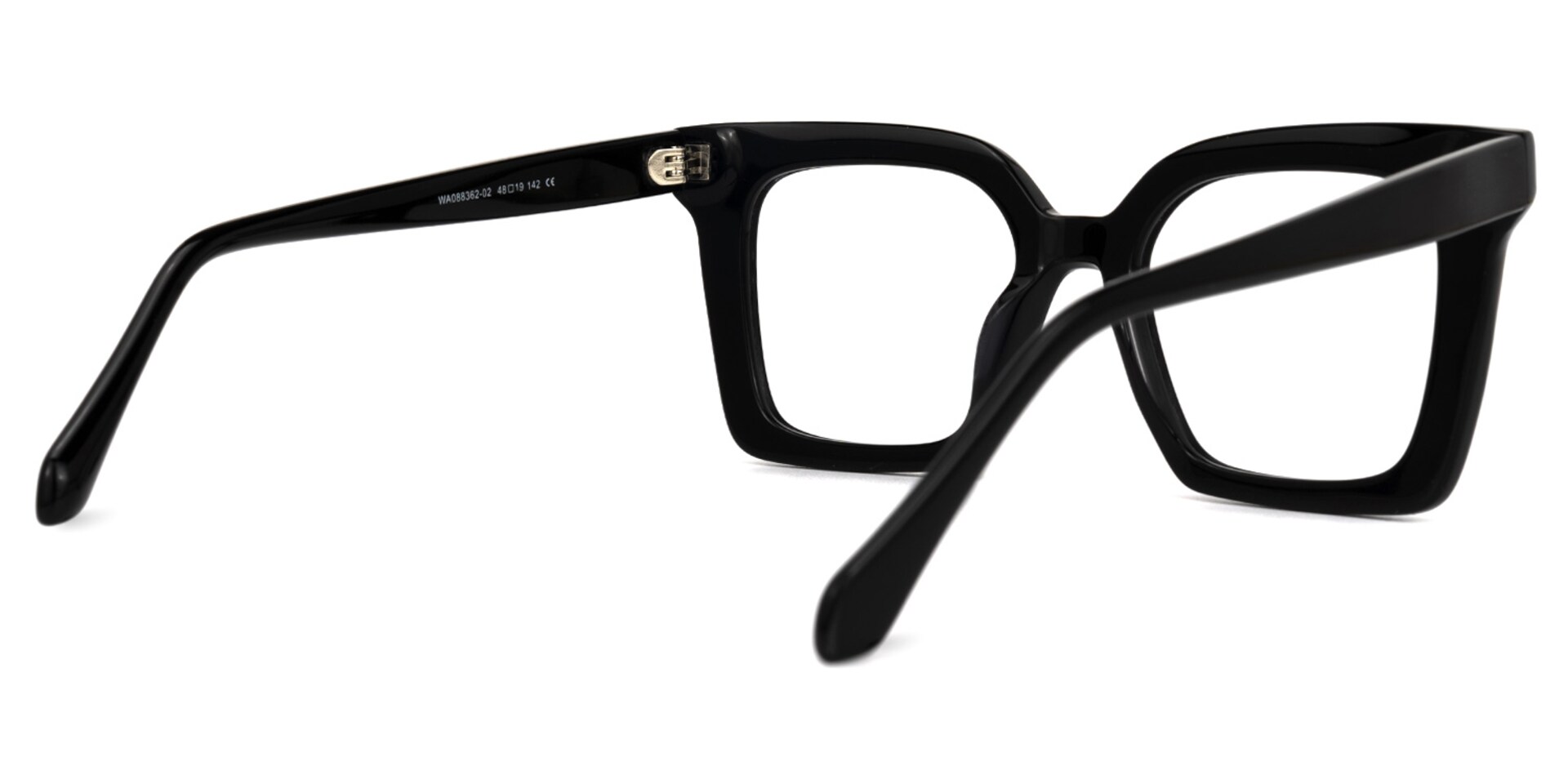 Khadra Square Black Glasses | Zeelool Glasses3