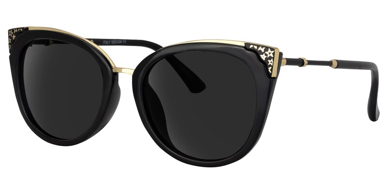 Dalton Cat Eye Black Sunglasses