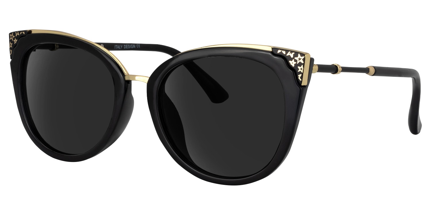 Dalton Cat Eye Black Sunglasses