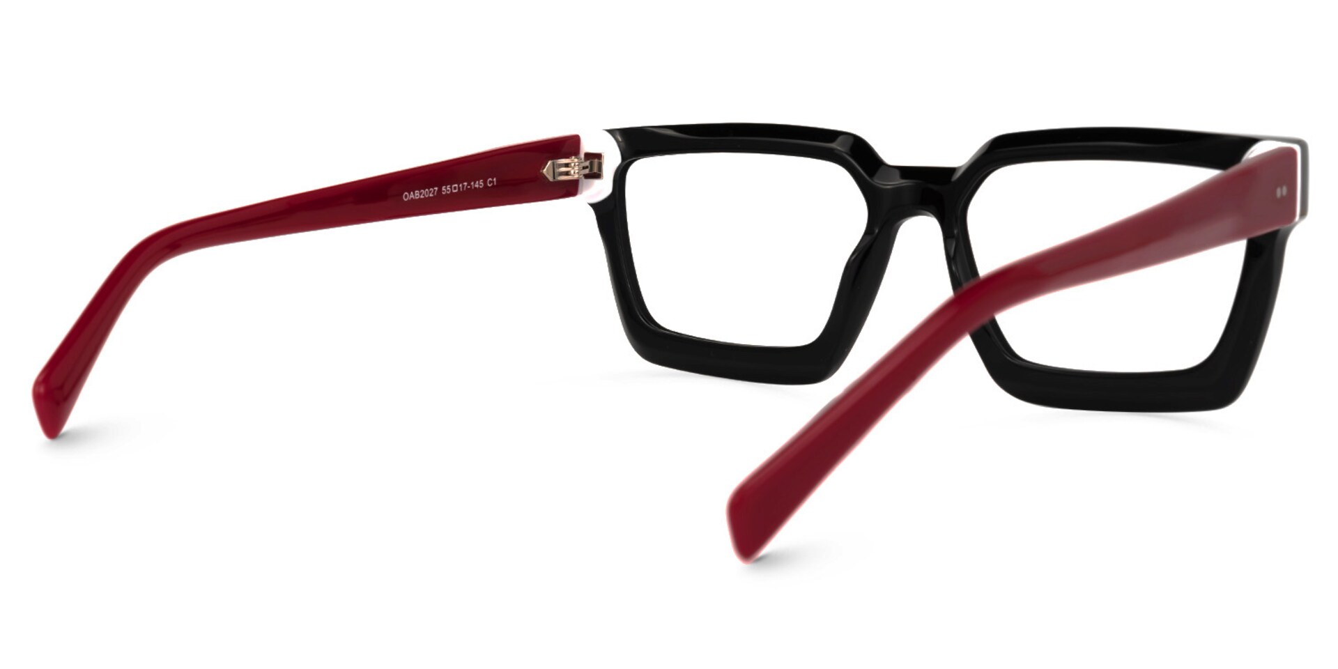 Bean Square Black Glasses | Zeelool Glasses3