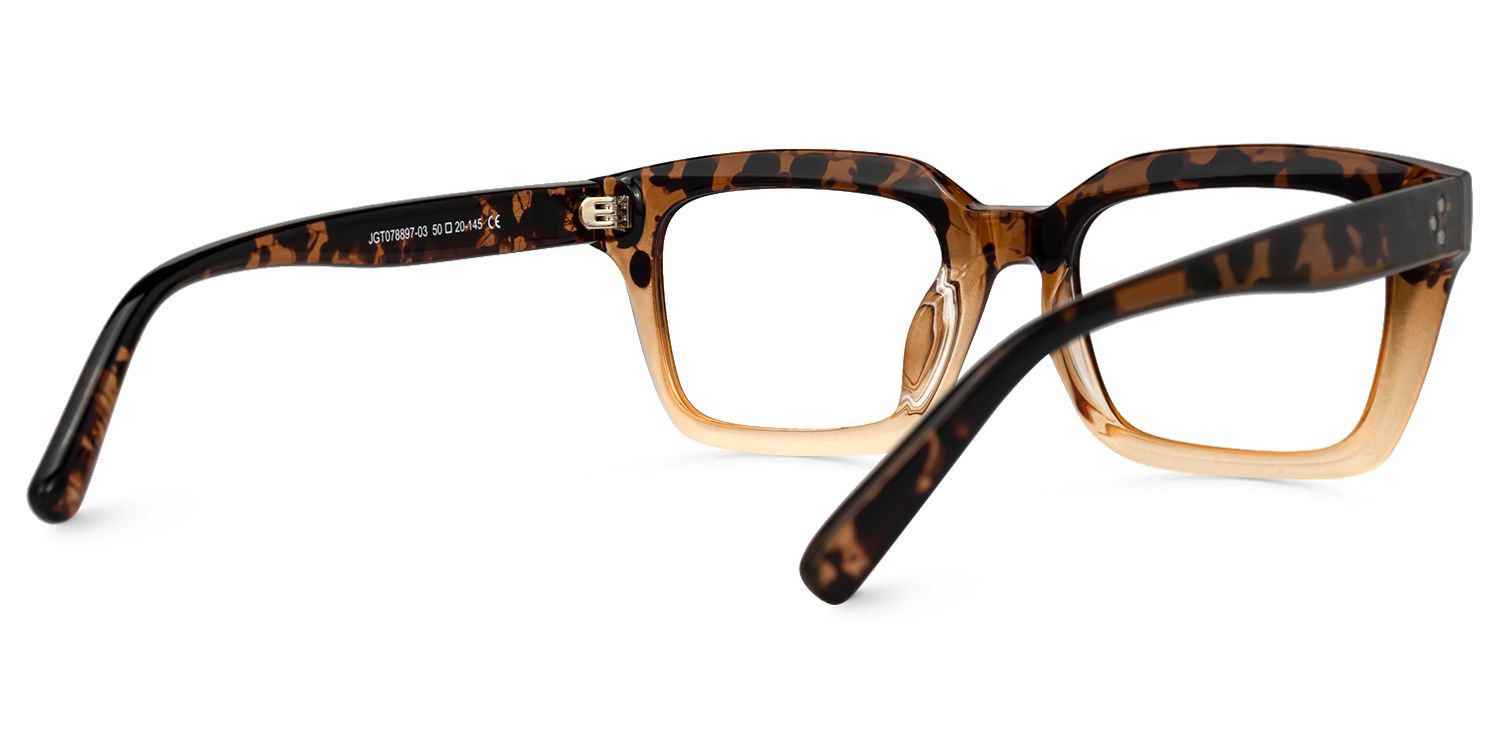 Grover Rectangle Tortoise Glasses | Zeelool Glasses