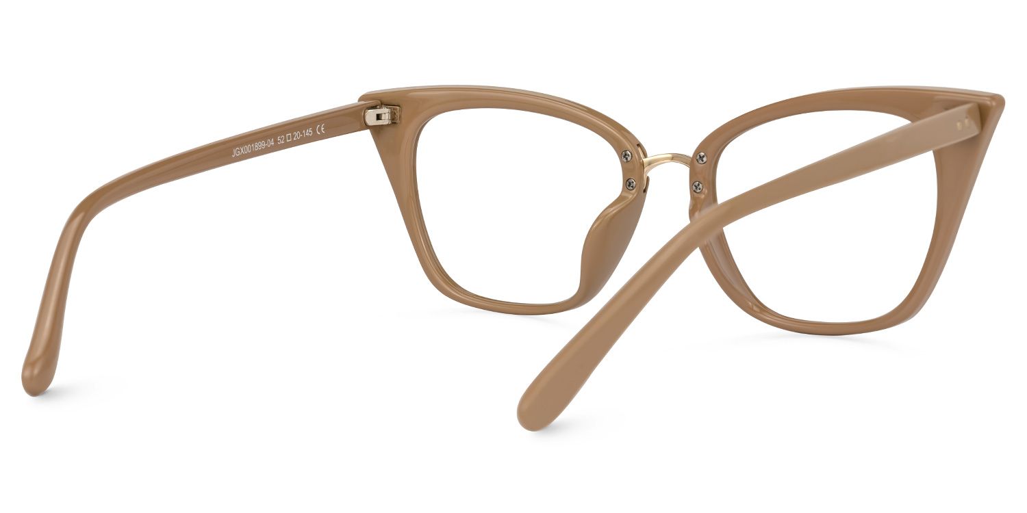 Chandrikar Cateye Mocha Frame Glasses | Zeelool Glasses3
