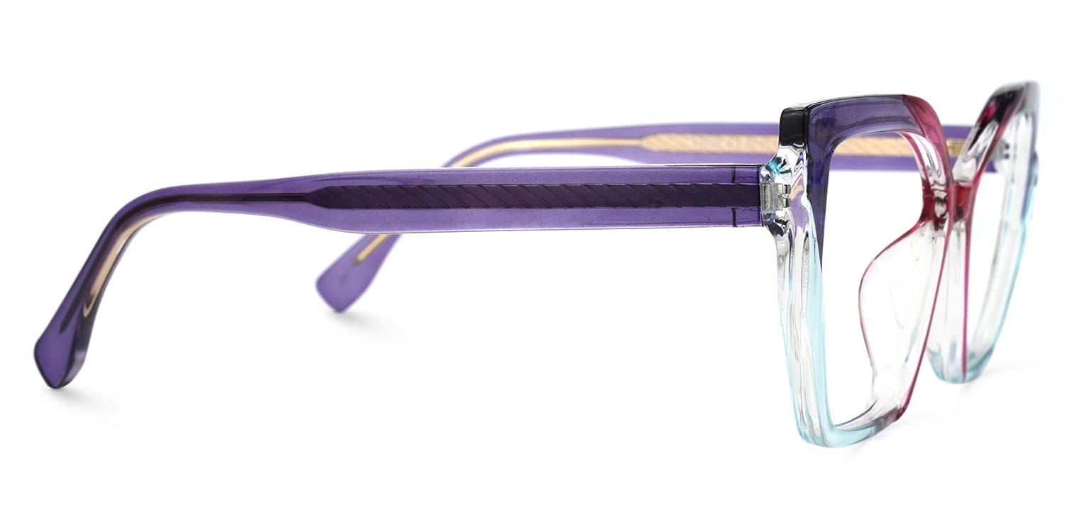 ໒꒱. ゜ Durga Geometric Multicolor Glasses | Zeelool Glasses
