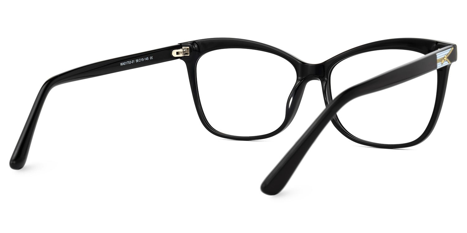 Alfred Butterfly Black Square Frame Glasses | Zeelool3
