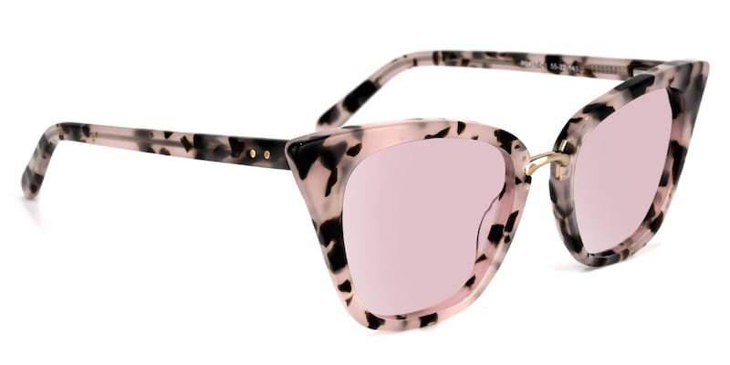 Martha Cat Eye Pink Floral Sunglasses | Zeelool Glasses2
