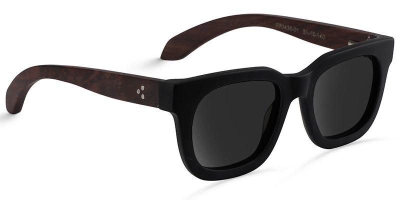 Sam Rectangle Wood Sunglasses | Zeelool Glasses2