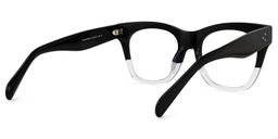 Tandy Rectangle Black-Clear Glasses3