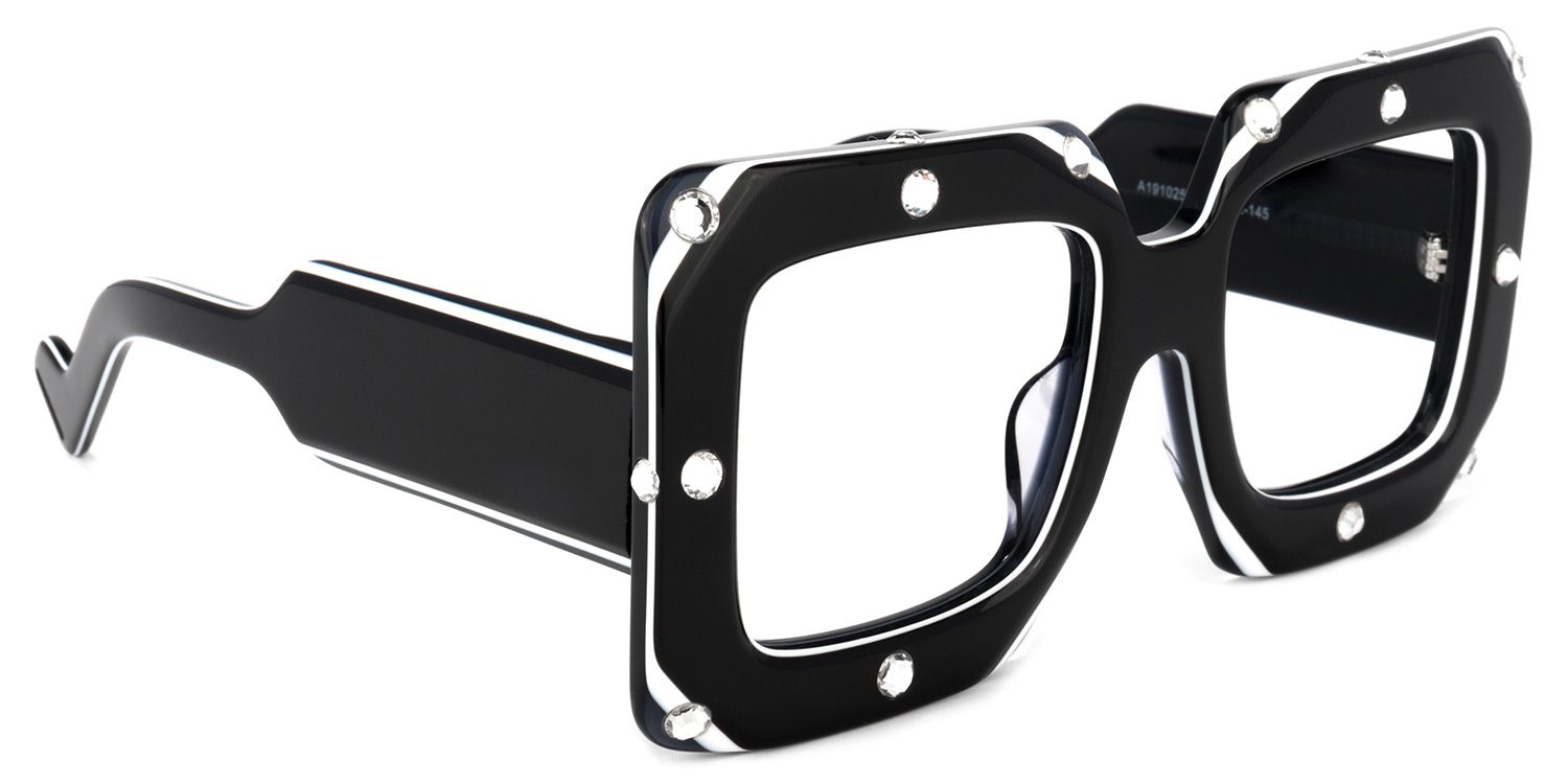 Yuri Square Black Glasses | Zeelool Glasses2