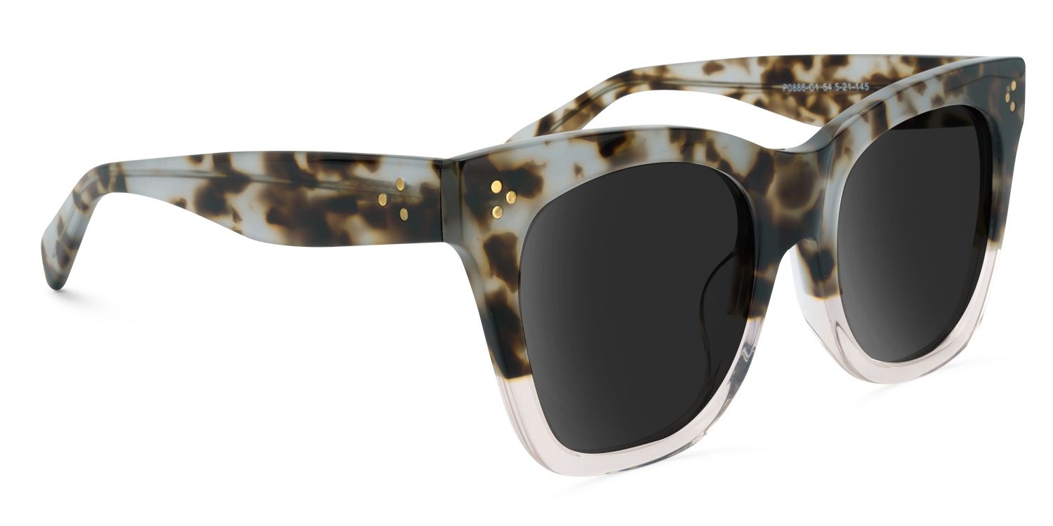Tandy Rectangle Light-Tortoise Sunglasses | Zeelool Glasses2