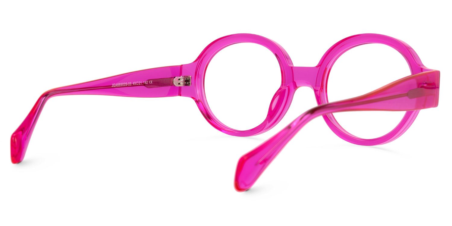 Dorrejo Round Bright-Pink Glasses | Zeelool Glasses3