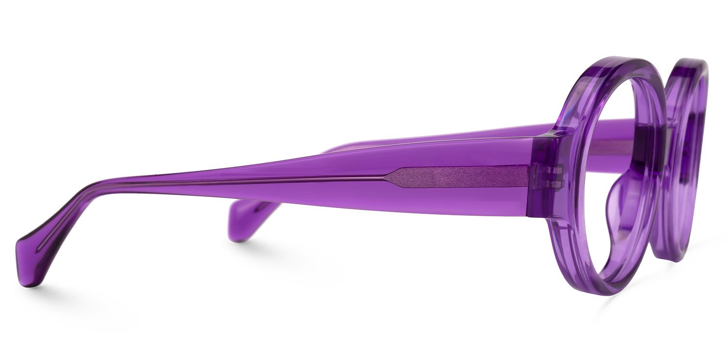 Dorrejo Round Purple Glasses | Zeelool Glasses2