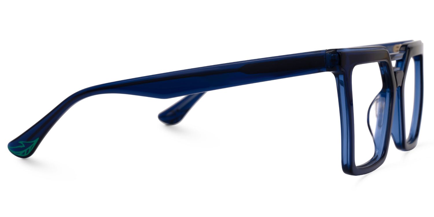 Demar Square Blue Glasses | Zeelool Glasses2