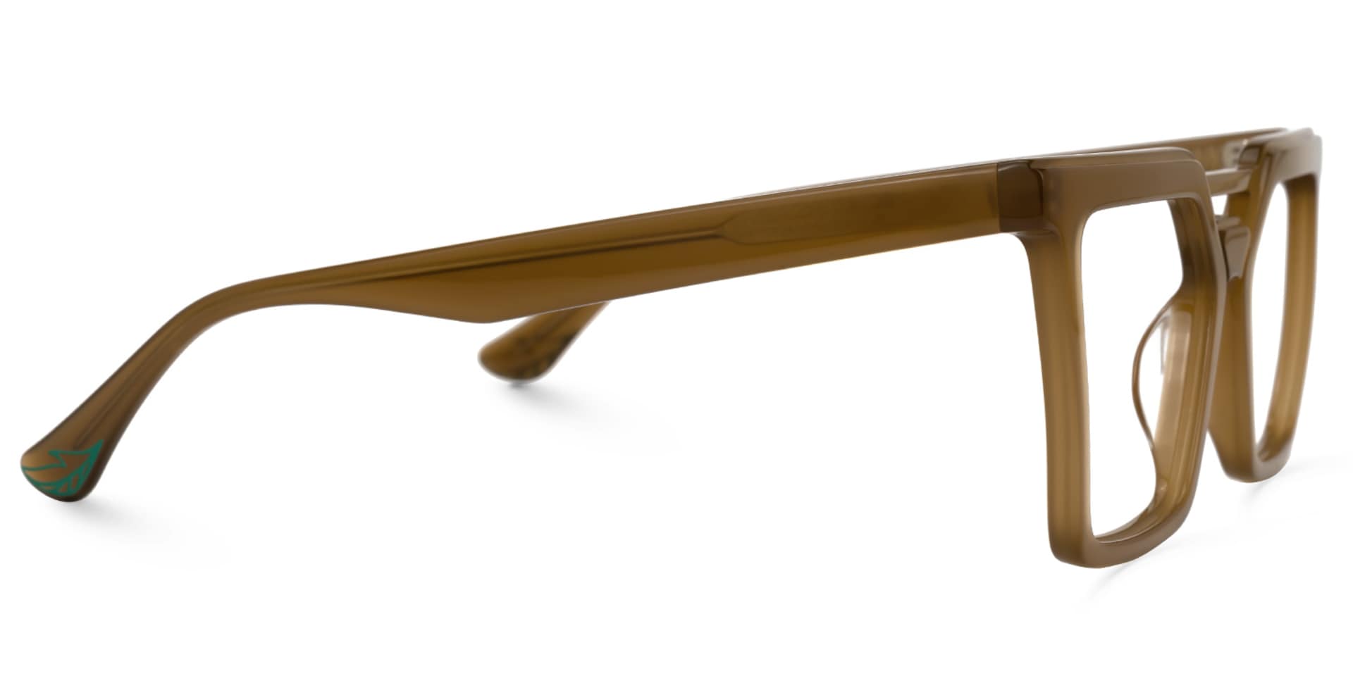 Demar Square Brown Glasses | Zeelool Glasses2