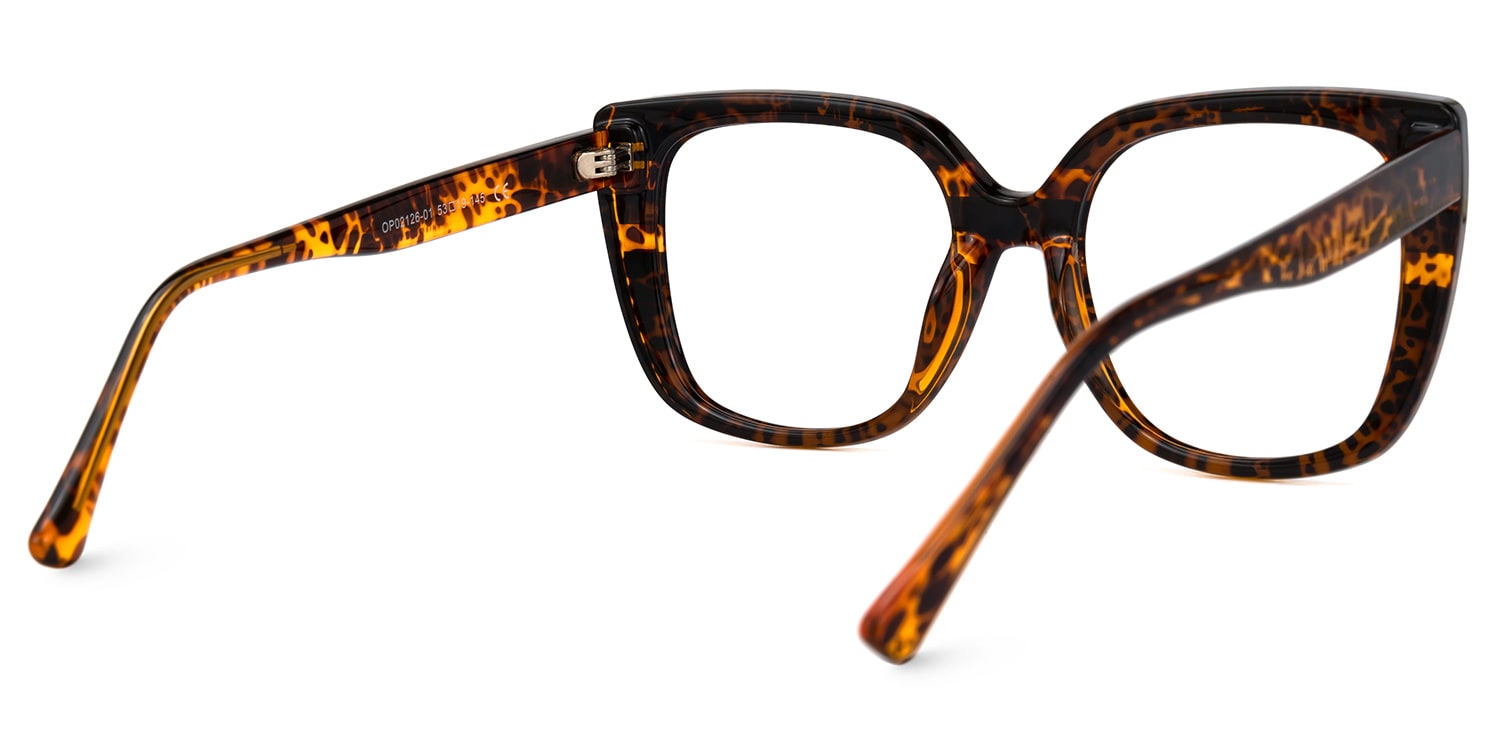 Brenda Square Mauve Frame Glasses / Prescription Glasses3