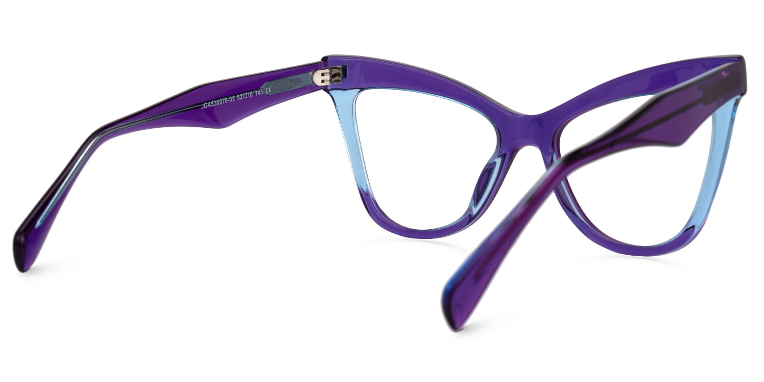 Silke Cateye Purple Glasses | Zeelool Glasses3