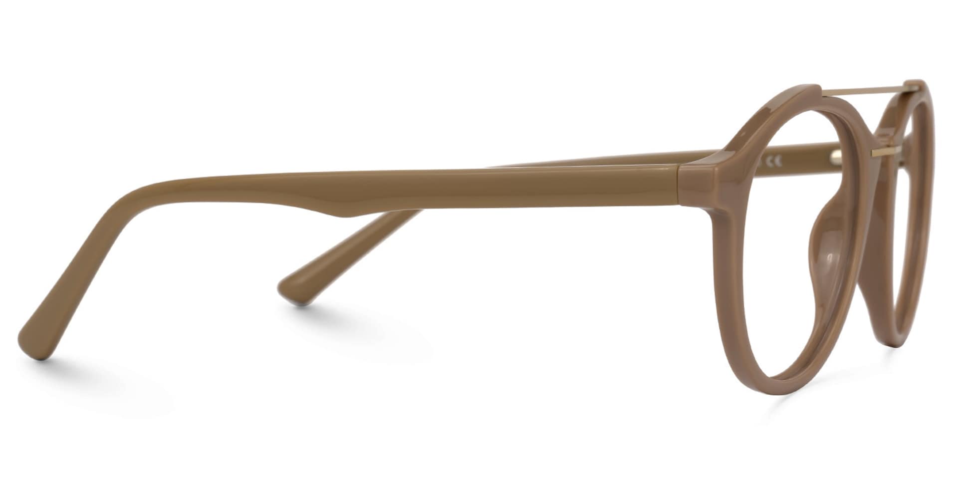 Lee Round Brown Glasses | Zeelool Glasses2