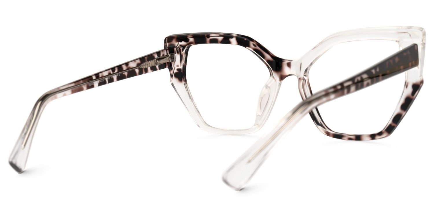 Lorena Geometric Light-Tortoise Glasses | Zeelool Glasses
