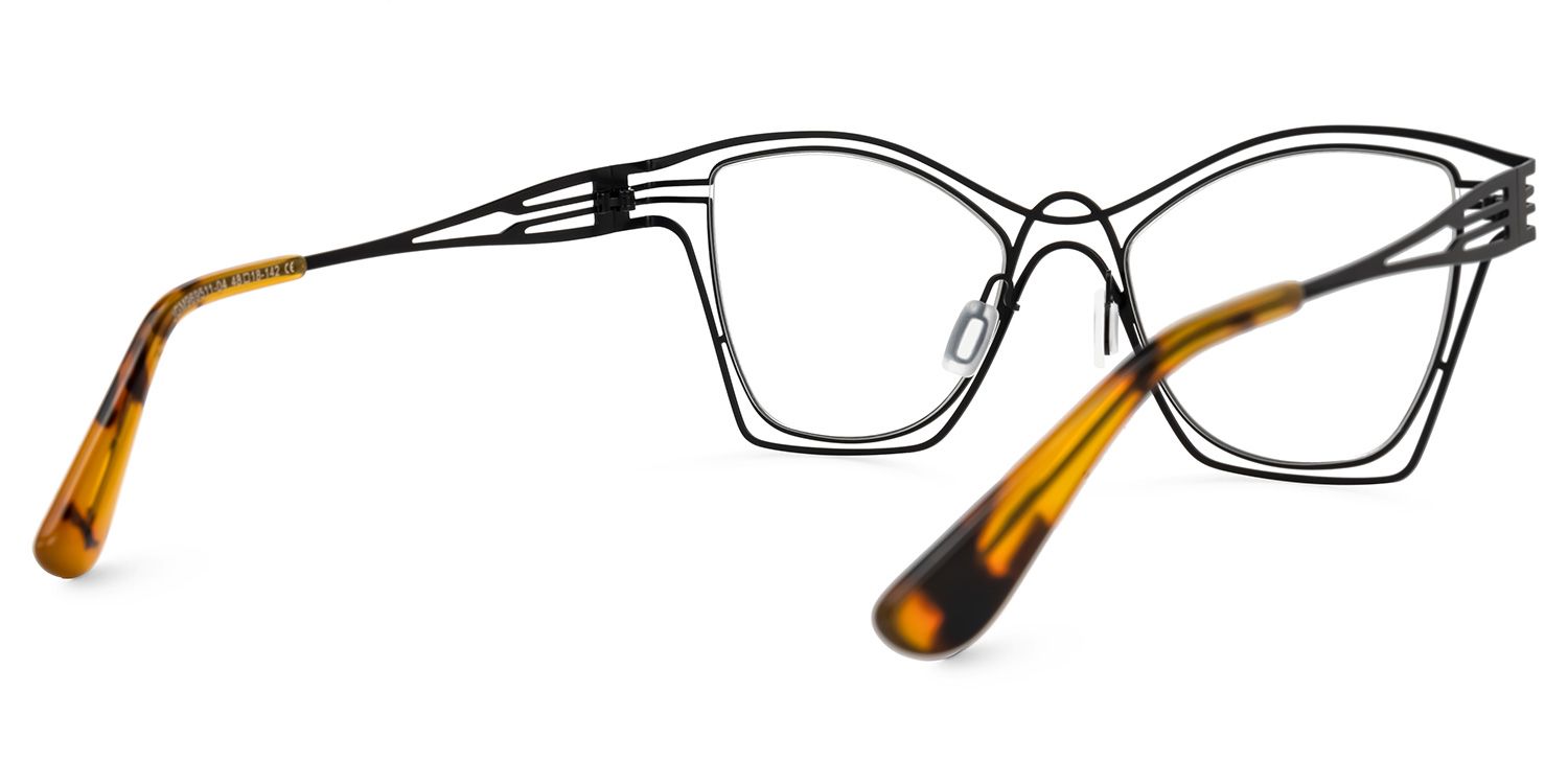 Barajas Cateye Black Glasses | Zeelool Glasses3