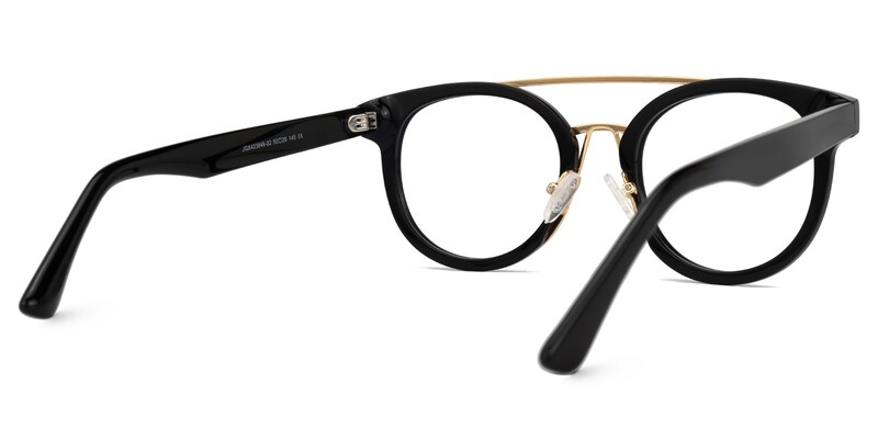 Buford Round Black Glasses | Zeelool Glasses3