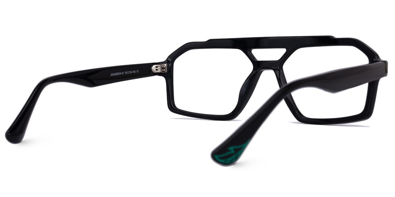 Samira Aviator Black Glasses | Zeelool Glasses3