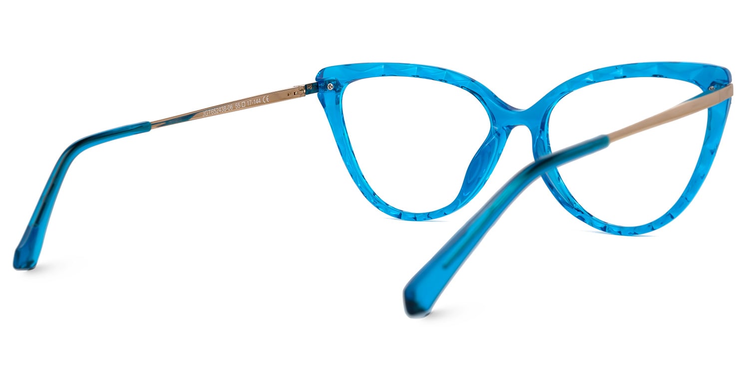 Lucas Cateye Blue Glasses | Zeelool Glasses3