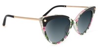 Alivia Cat Eye Pink-Green-Floral Sunglasses2