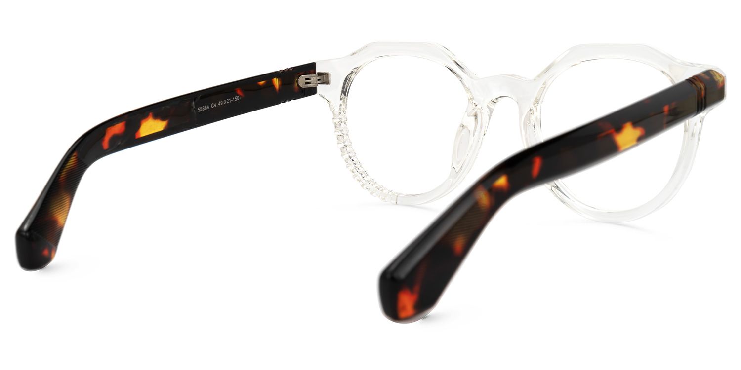 Crumity Round Clear Glasses | Zeelool Glasses3