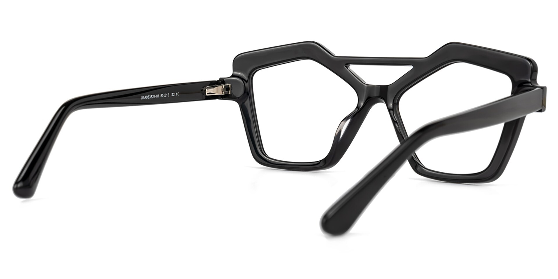 Keawna Geometric Black Glasses | Zeelool Glasses3