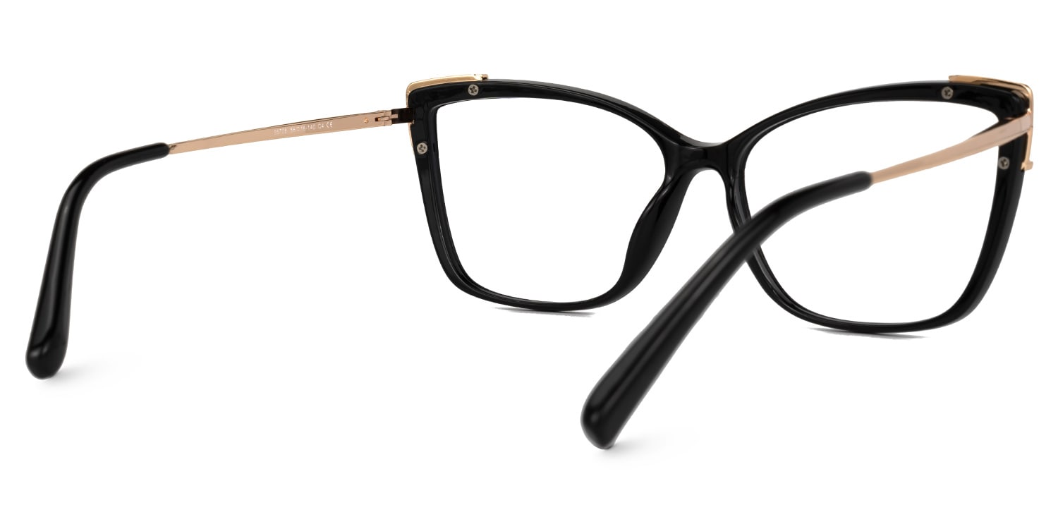Anaya Rectangle Black Glasses | Zeelool Glasses